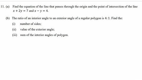 WAEC WASSCE  2024 Core Mathematics Paper 2 Question 11 Nigeria