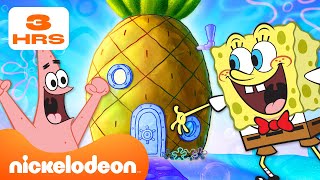 SpongeBob | Oltre 3 ORE nelle case di Bikini Bottom! 🍍 | Nickelodeon Italia