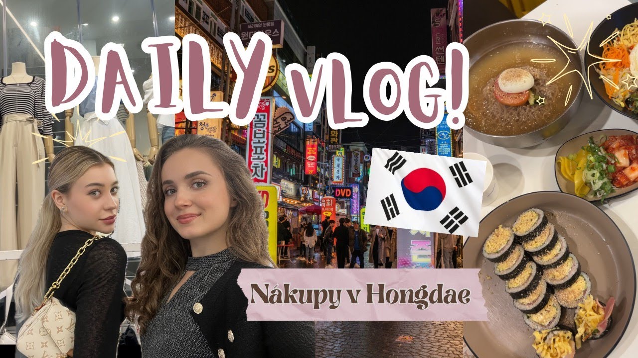 Hongdae Vlog: nákupy, nehty a Jeju Matcha🇰🇷🌸 | Eliška&Vendy 