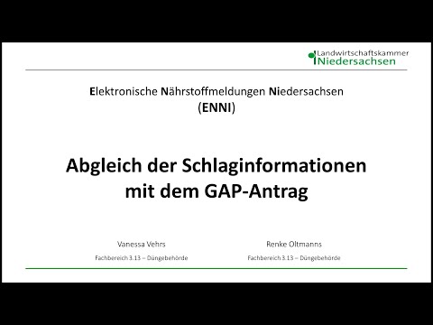 ENNI: Abgleich der Schlaginformationen mit dem GAP-Antrag