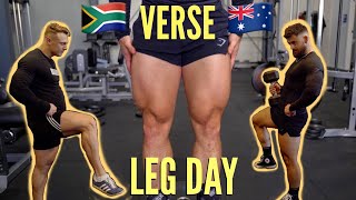 Aussie bodybuilder Vs South African bodybuilder on LEGDAY