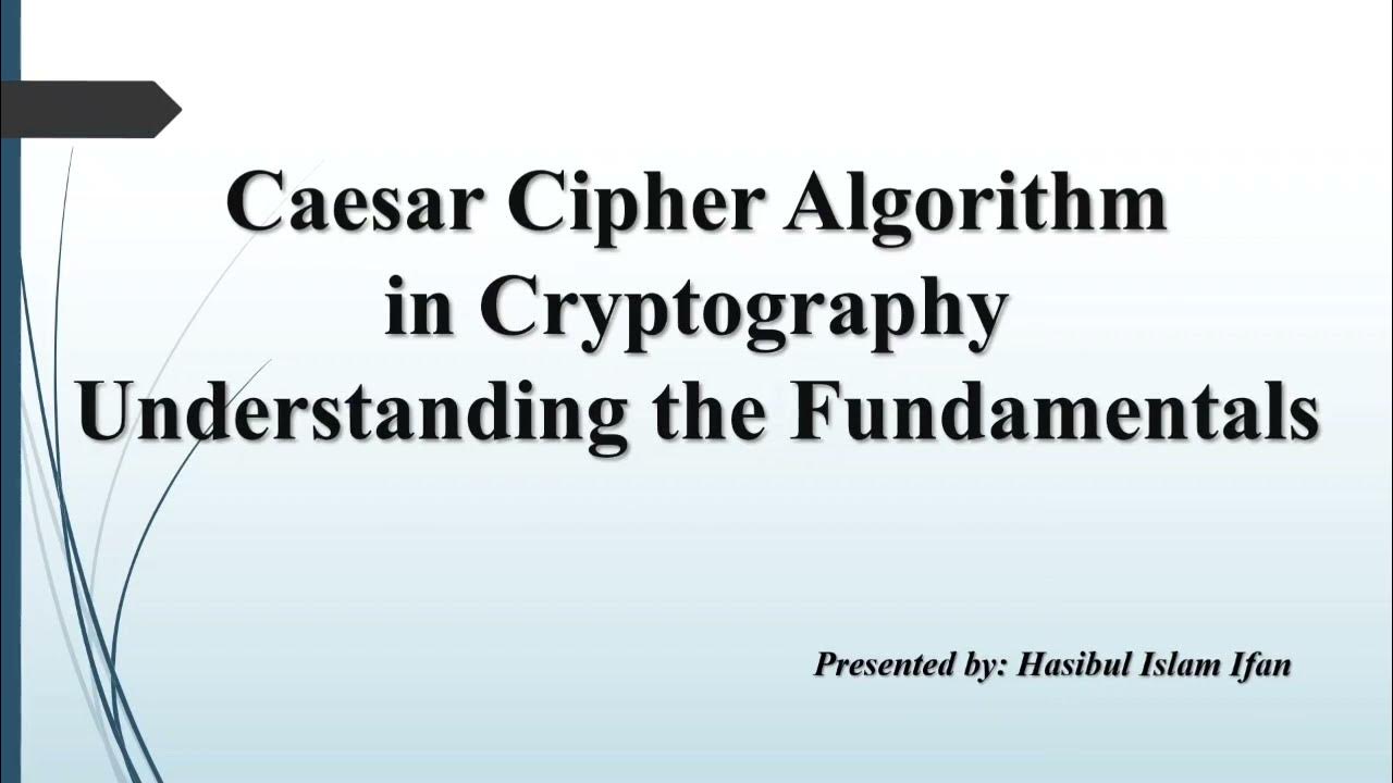 Caesar Cipher Algorithm - YouTube