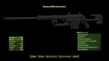 Escape from Boston - CheyTac M200 Intervention【Fallout4 MOD】