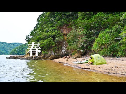 春の汽水域で、一晩泊まって釣りしてきた。