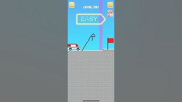 draw bridge puzzle - draw game play level 261 🚘  #gaming #drawing #shorts