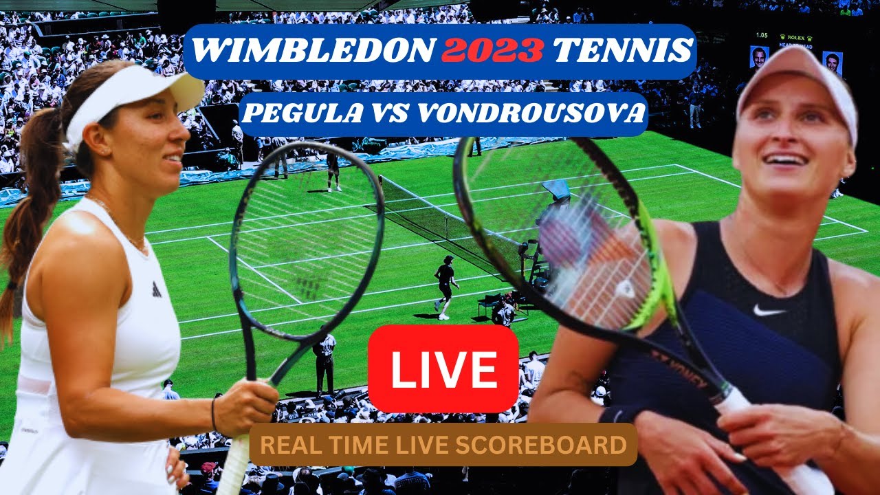 Jessica Pegula Vs Marketa Vondrousova LIVE Score UPDATE Today Wimbledon Womens Tennis Quarter Final