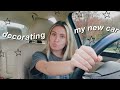 decorate my NEW car with me + car tour