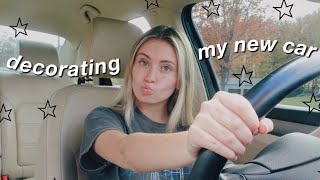 decorate my NEW car with me + car tour