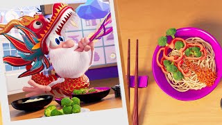 Booba ⭐ Chinese Noodles  Food Puzzle  New Episodes  Moolt Kids Toons Happy Bear