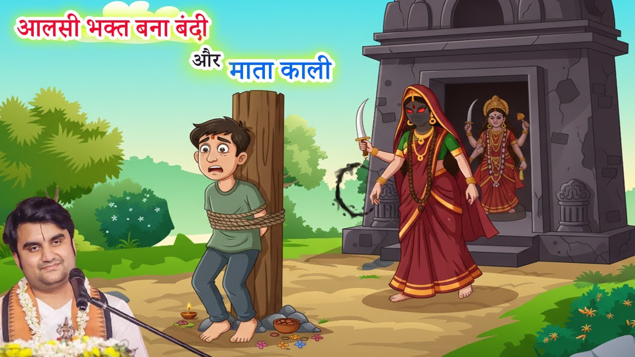 आलसी भक्त बना बंदी और माता काली - रोचक कथा | Indresh ji Maharaj #bhagwatkatha