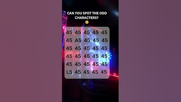 Can YOU Spot the Odd Characters? 🔢 Only 1% Pass This Brain Test! #youtubeshorts #shortsfeed #shorts