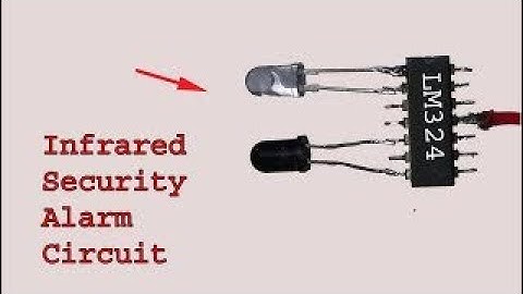 Make a Infrared security  alarm system using LM324 ic