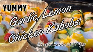 Yummy, Garlic, Lemon Chicken Kabobs #yummy #recipe