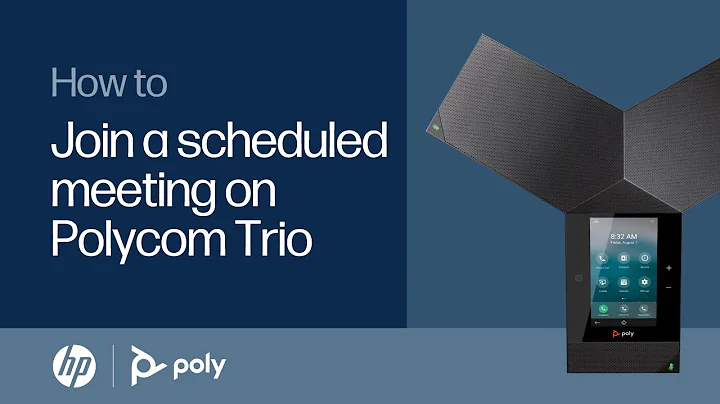 How to join a scheduled meeting on Polycom Trio | HP Support