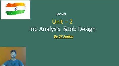 Job Analysis: Job Description, Job Specification & Job Design | UGC NET Paper 2 | MBA | BBA