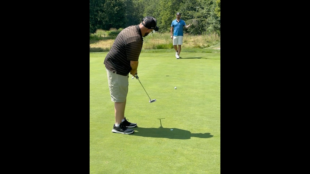 Any better feeling than sinking a clutch putt for the boys in a scramble ?! 