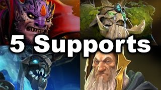 5 Supports Team vs Megacreeps! - MSS Tree Merlini Lion Dota 2