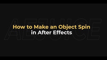 How to Make an Object Spin in After Effects – AEJuice Tutorials