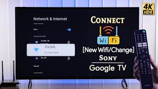 Sony Google TV: How to Connect to WiFi Network! [Internet]