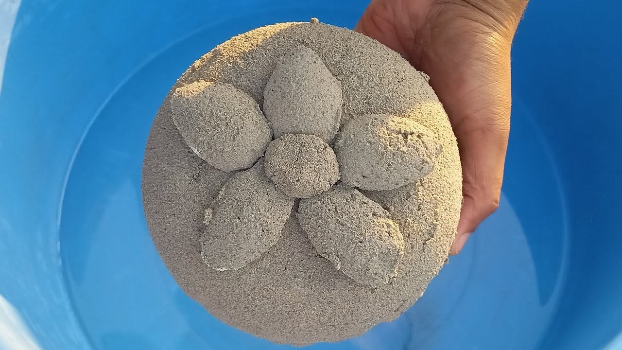 ASMR Very Soft Dusty 😍✨ Pure sand Cement 😍🌺Flower on Shapes&Chunks dipping Crumble on Lots of 🌊🌊🌊