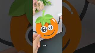 How to Make a Cute Wobbly Paper Orange 🍊 | Easy 3D Paper Craft DIY #diy #creativeideas