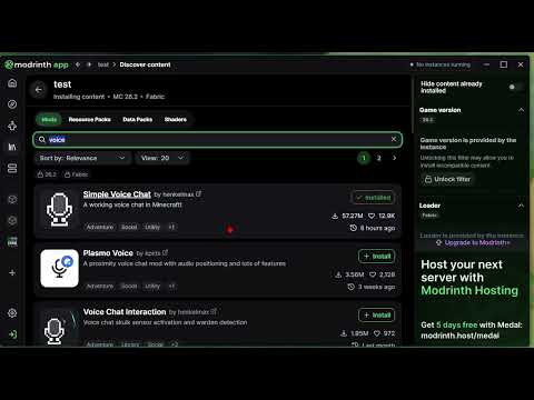 How to make a instance on Modrinth