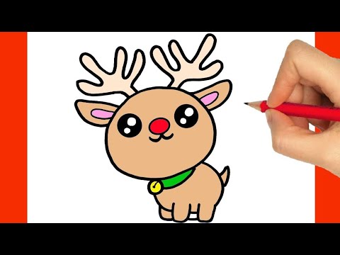 COMO DESENHAR UMA RENA DO PAPAI NOEL - DESENHAR UMA RENA DO PAPAI NOEL