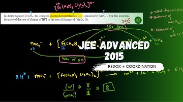JEE ADVANCED 2015 SOLUTION - In dilute aqueous H2SO4, the complex diaquodioxalatoferrate(II) is
