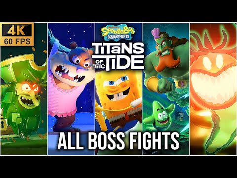 SpongeBob SquarePants Titans Of The Tide All Bosses Monsters True Ending 4K60fps