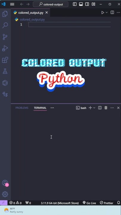 Creating Colored Output in Python #python #tutorial - YouTube