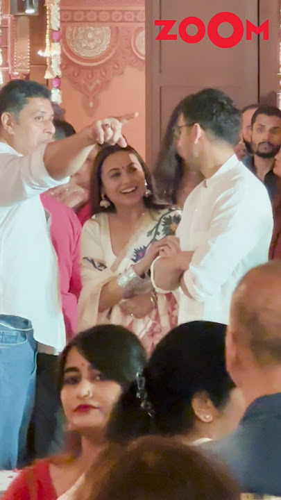 Rani Mukerji chats with Ayan Mukerji at the Durga Puja Pandal #shorts #ranimukherjee