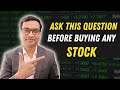 Ask this question before buying any stock - Vivek Singhal | How to pick a stock
