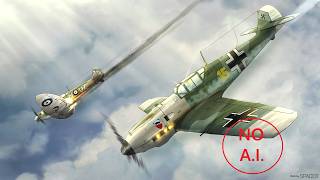 Spitfire 1 vs 109 E-3 Battle of France!