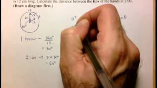 MCF3M Trigonometry - Clock problem