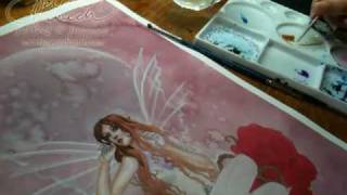fairy watercolor tutorial skin painting tones demonstration