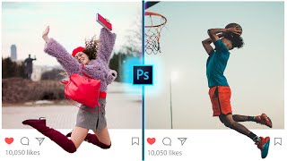 Photoshop 3D Instagram Post: instagram 3d photo effect (Photoshop Instagram) screenshot 4
