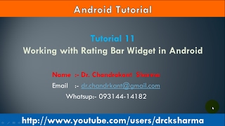 Rating Bar Widget in Android