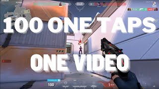 100 one taps in one video