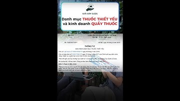 Danh mục THUỐC THIẾT YẾU và hoạt động kinh doanh của Nhà thuốc/Quầy thuốc