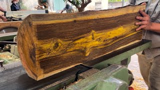 Building Natural Wood Special Impression Table Reclaimed Tree Trunk | Skilled Woodworking Carpenter