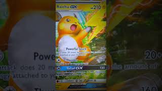 Raichu Gx pokemon card