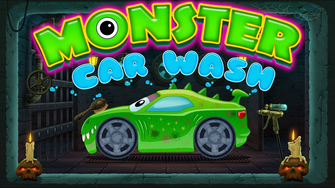 Scary Sports Car Wash Scary car Video for kids YouTube