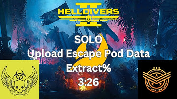 WR Escape Pod Helldivers 2 Speedrun: Extract% | Terminids | EASY | SOLO