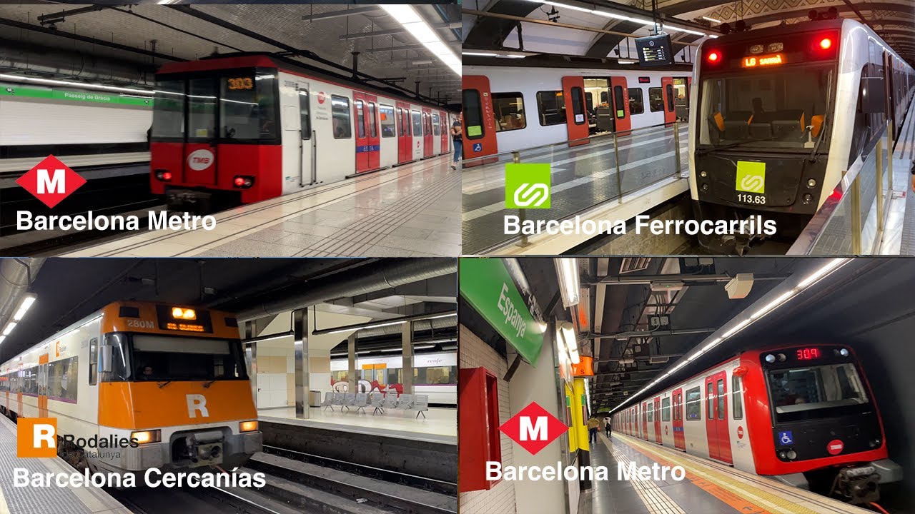 Barcelona Metro, Rodalies, Ferrocarrils  | Jan 2024 Week 1 Compilation | 16 min | 4K