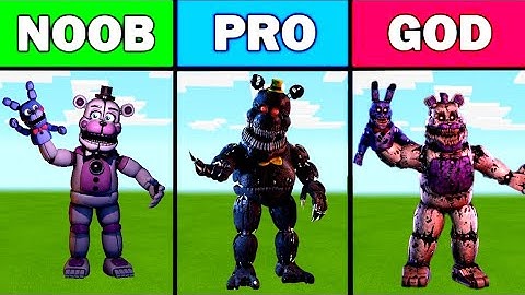 Funtime Freddy Pixel Art in Minecraft (NOOB vs PRO vs GOD)
