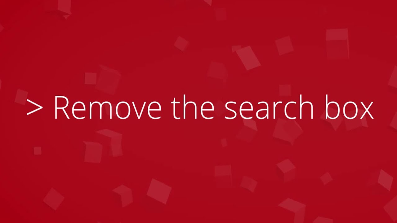 Remove The Search Box From Windows 10 YouTube
