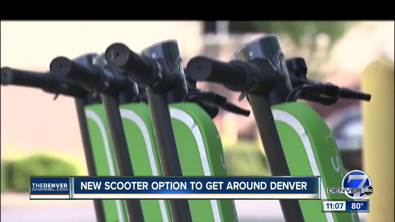 Lime launches dockless electric scooter program in Denver - YouTube