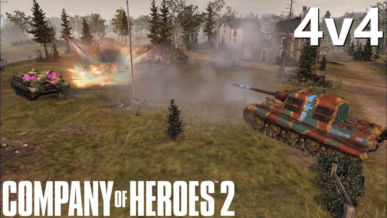 CoH2: 4v4 Epic Match! (Company of Heroes 2) - YouTube