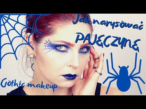 PAJĘCZYNY niebieski makeup z pajęczynami GOTHIC MAKEUP