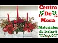 DIY CENTRO DE MESA NAVIDEÑO, MATERIALES DE $1 DOLAR|  CHRISTMAS CENTERPIECE